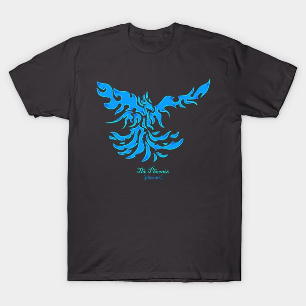 The Phoenix - blue T-Shirt by Ravendax